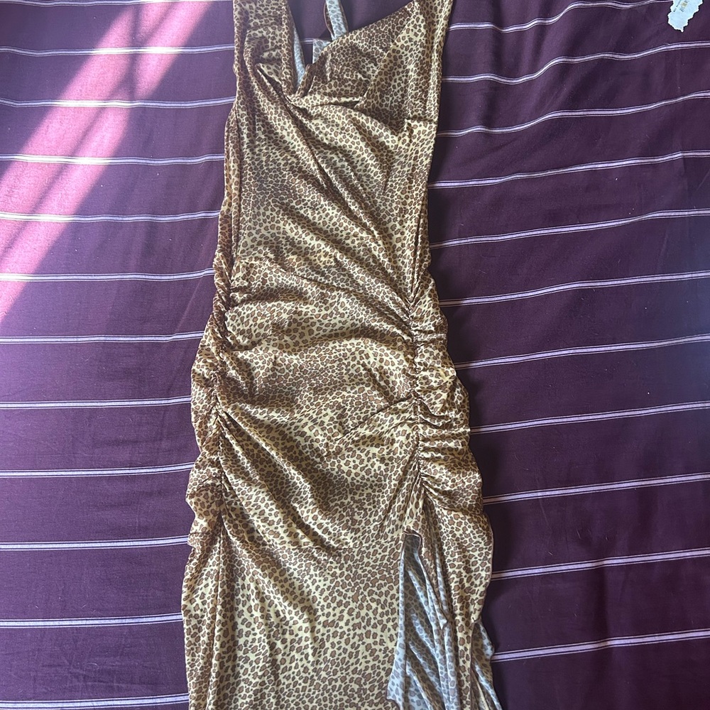 Indah Brown Leopard Maxi Dress - Picture 3 of 3